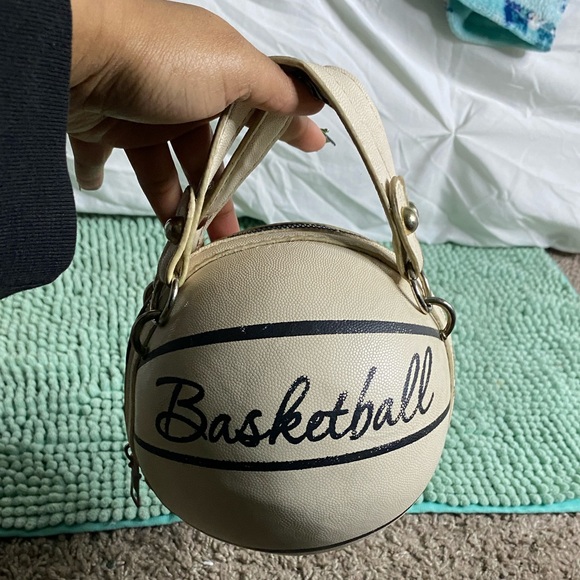 Cream Basketball Handbag - Picture 2 of 8